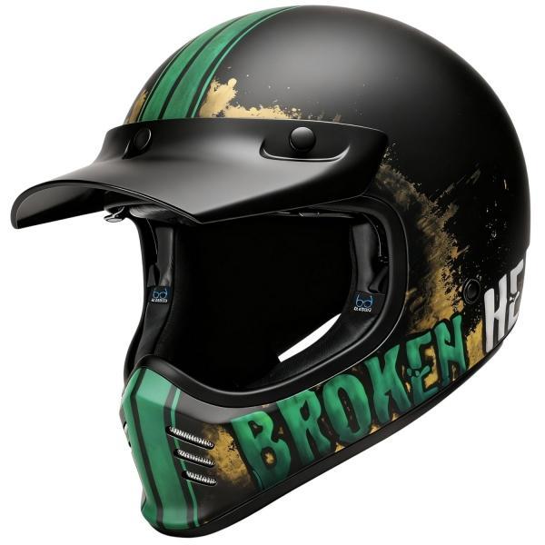 Broken Head Retro Helm Rusty Rider Gr?n in Graz - Bild 1