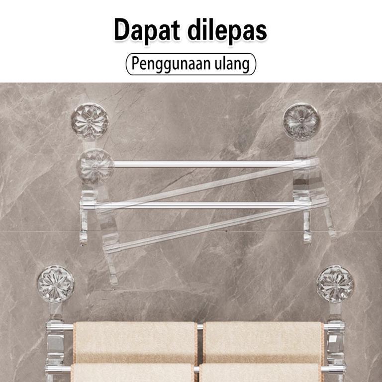 GANTUNGAN (BOW) Multipurpose Double Bar Towel Rack | Towel … in Mandai - Image 1