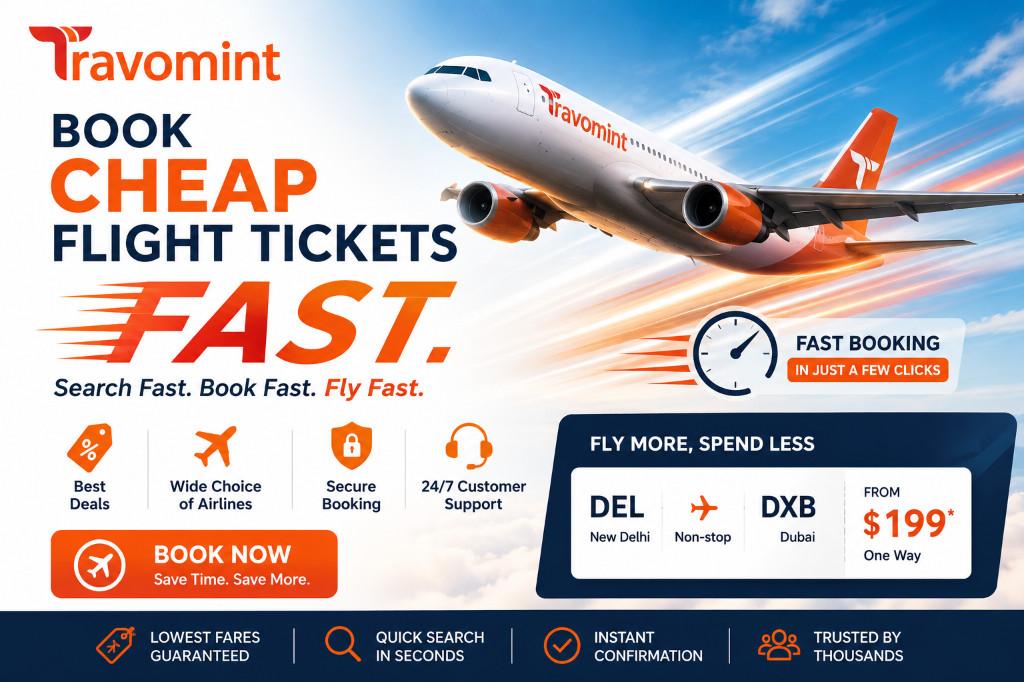 Book Cheap Flight Tickets with Travomint in Ghaziabad - Image 1