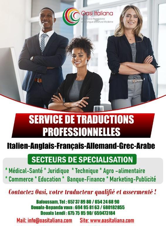 Services de traduction professionnelles au Cameroun - Photo 1