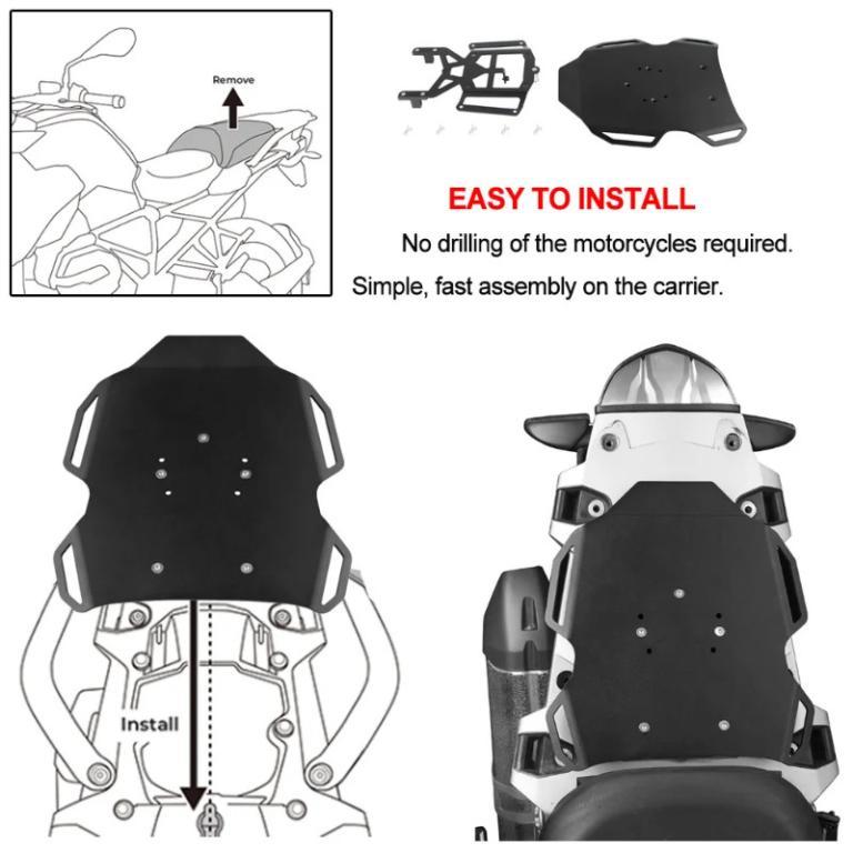 Motorcycle Pillion Luggage Rails Rear Seat Area Covering … in Singapore - Image 1