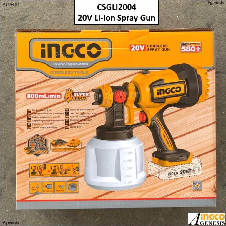 INGCO 20V Li-Ion Spray Gun CSGLI2004 in Geylang - Image 1