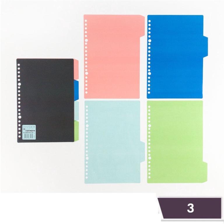 4 Pcs Binder Divider A5 Book Binder Pastel Divider Plastic … in Pasir Ris - Image 1