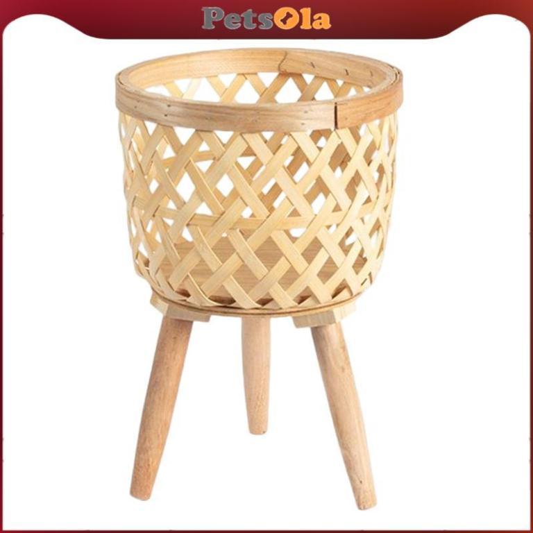 [PETSOLA] Hand Woven Flower Pot Rattan Flower Pot Laundry … in Sembawang - Image 1