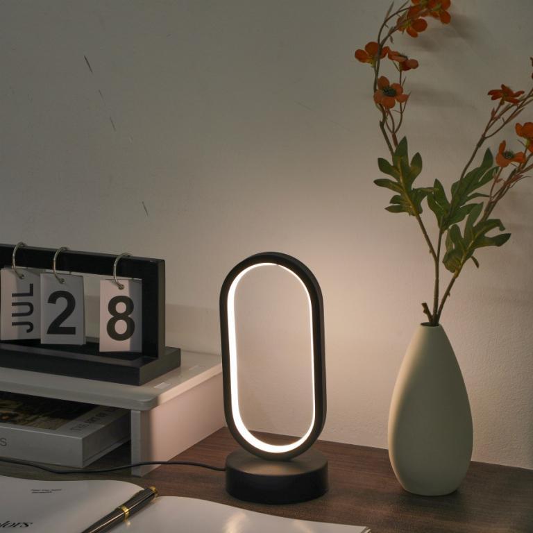 Creative Ring-Shaped Desktop Bedside Lamp – Three-Color … in Pasir Ris - Image 1