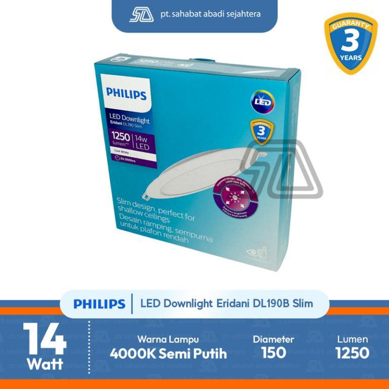 PHILIPS Eridani Slim 14W Semi-White LED Lamp in Pasir Ris - Image 1
