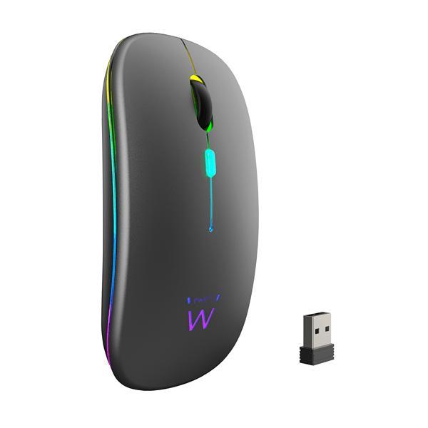 EWENT Ratón Inalámbrico Recarg. Dual BT/WIFI, RGB en Barcelona - Imagen 1