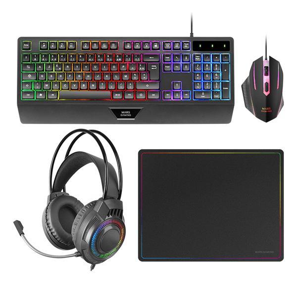 MARS GAMING TECLADO+RATON+ALFOMBRILLA+AURICULAR en València - Imagen 1