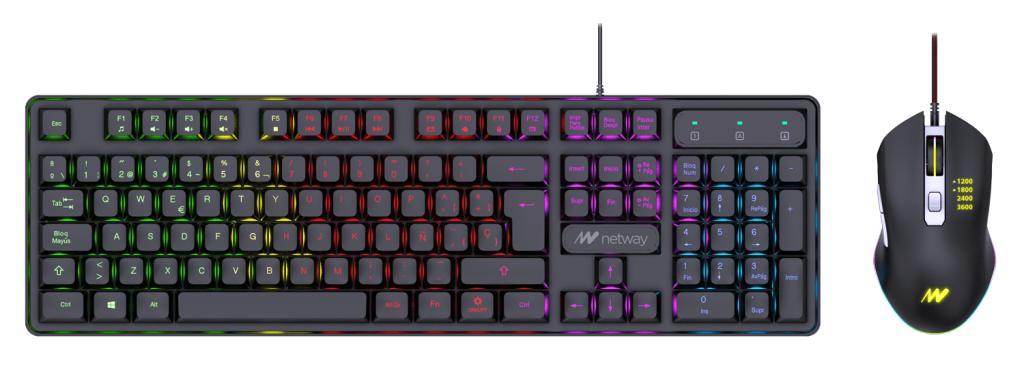 TECLADO + RATON NETWAY GAMING RGB XK301 en Barcelona - Imagen 1