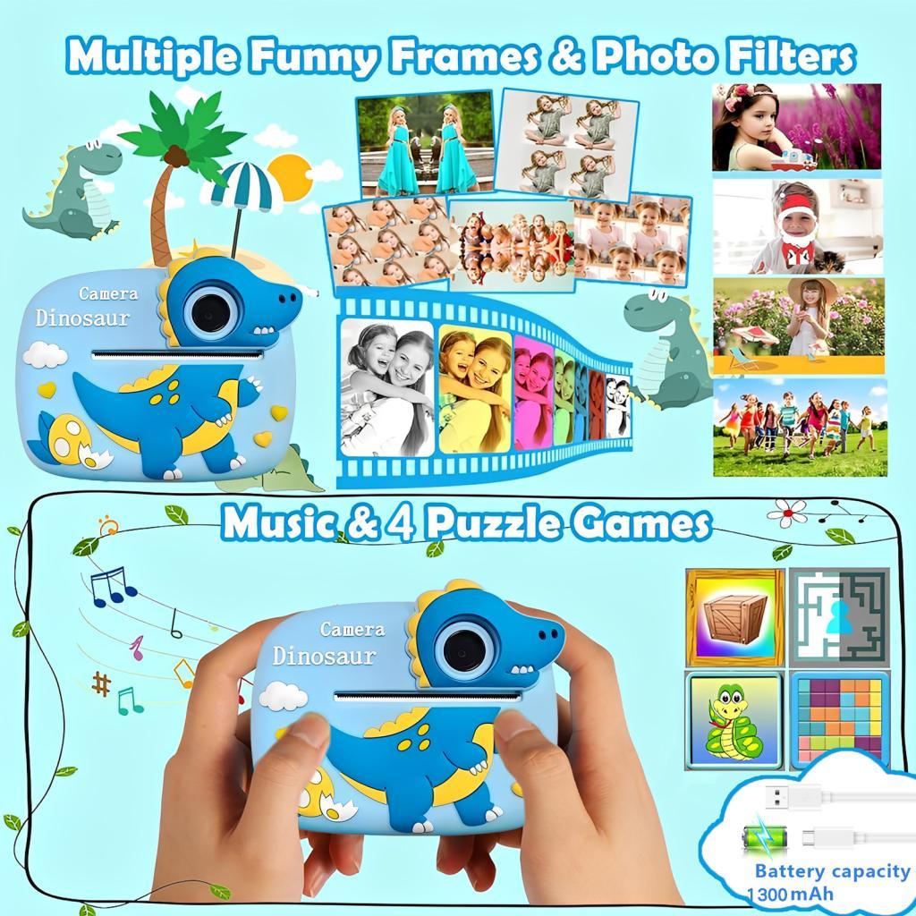 Kids Instant Print Digital Camera, Front Rear Dual Lens … in Bishan - Image 1