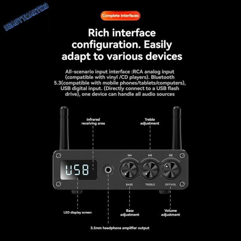 Desktop Home Digital Amplifier Receiver Mini Bluetooth … in Bukit Batok - Image 1