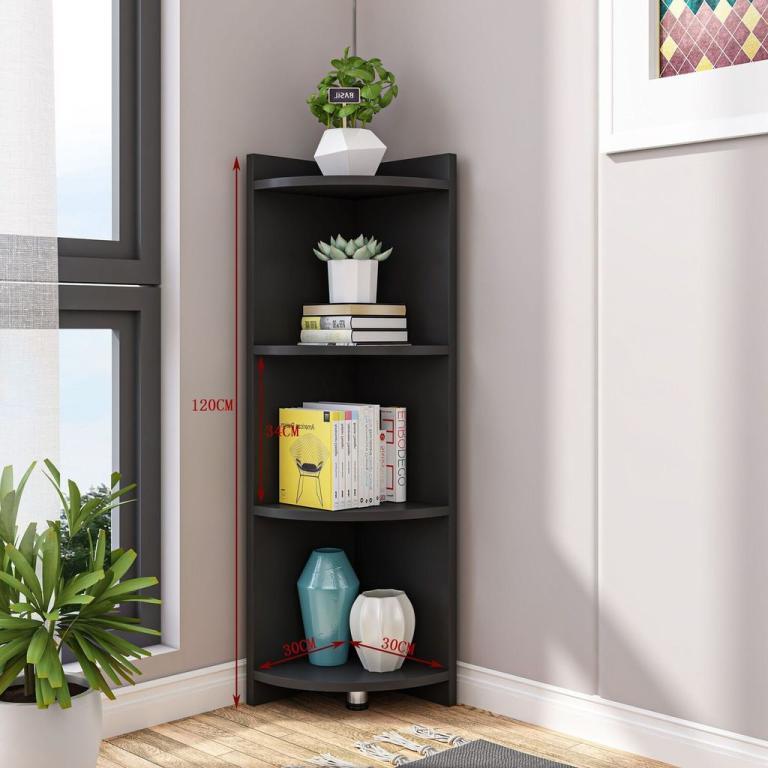 Bedroom Side Wall Corner Triangular Cabinet Storage Rack in North-Eastern Islands - Image 1
