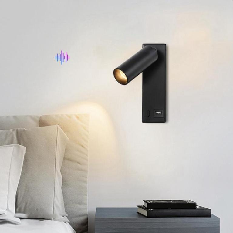 3W LED Wall Lamp Embedded and Rotatable Reading Light USB … in Sembawang - Image 1
