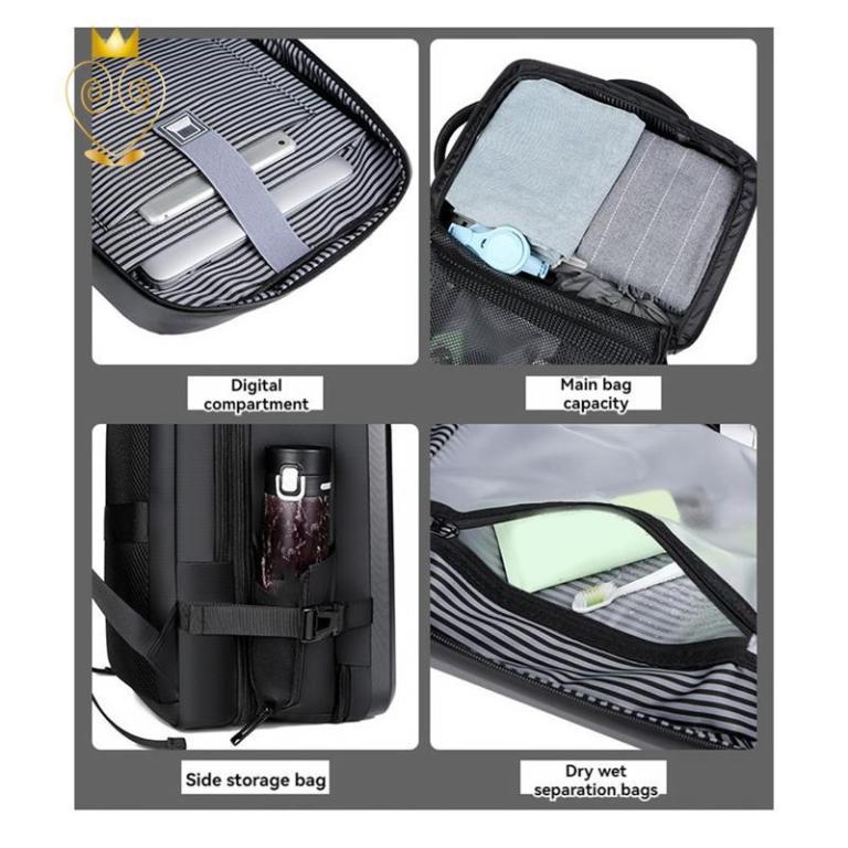 Hard Shell Laptop Backpack Expandable Waterproof Anti Theft … in Woodlands - Image 1