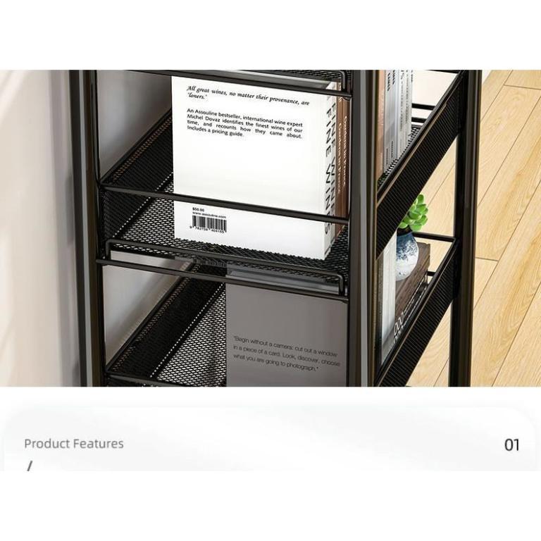 [48H Shipping] Bookshelf Trolley Storage Rack Book … in Geylang - Image 1