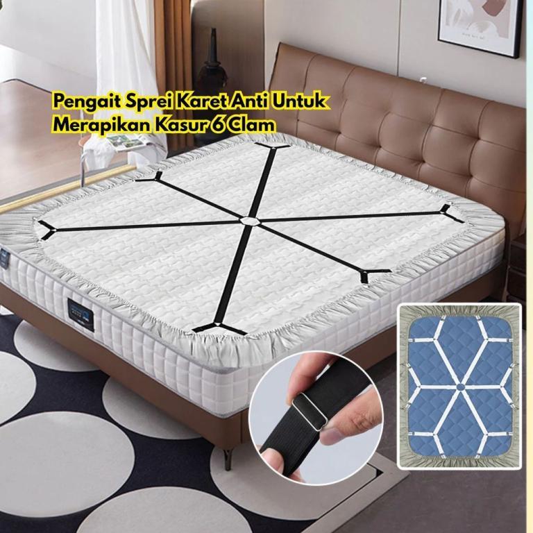 Clam Rubber Bed Sheet Hook for Tidying Mattress BR375 6 Anti in Pasir Ris - Image 1
