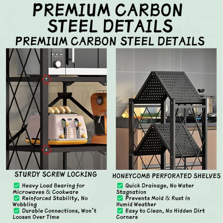 Foldable Storage Rack No Installation Movable Shelf For … in Geylang - Image 1