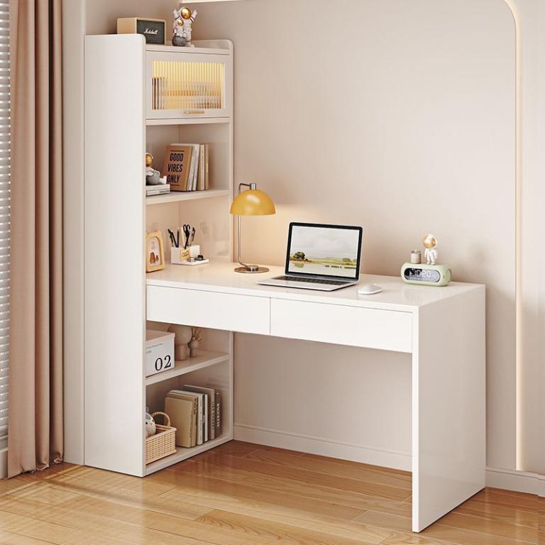 HK Solid Wood Study With Book Shelf Computer Table Storage … in Geylang - Image 1