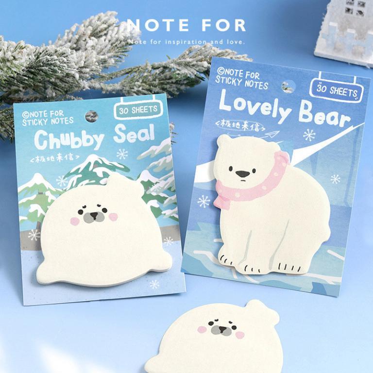 30 Pcs Cute Sticky Notes Kawaii Fun Animal Sticky Notes … in Pasir Ris - Image 1