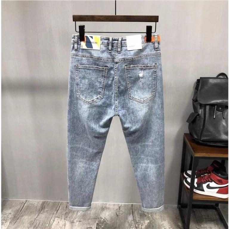 Light Color Ripped Jeans Men's Korean Version Brand … in Sembawang - Image 1