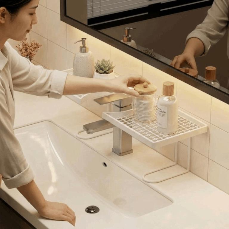 GIOVANNI Bathroom Storage Rack, Universal Mesh Faucet … in Sembawang - Image 1