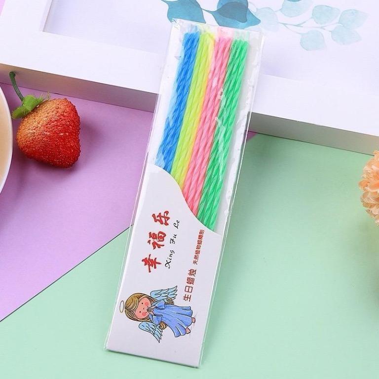 Birthday Candle Cake Long Candle Line/ Colorful Threaded … in Geylang - Image 1
