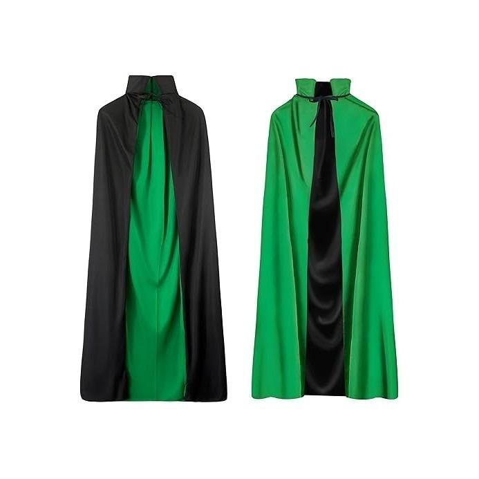 HIJAU Costume Robe PLUS HOODIE BLACK GREEN Robe Neck Scarf … in Mandai - Image 1