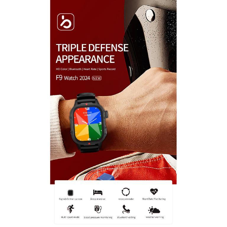 F9 Smart Watch HD Screen Bluetooth Calling Heart Rate … in Bukit Merah - Image 1