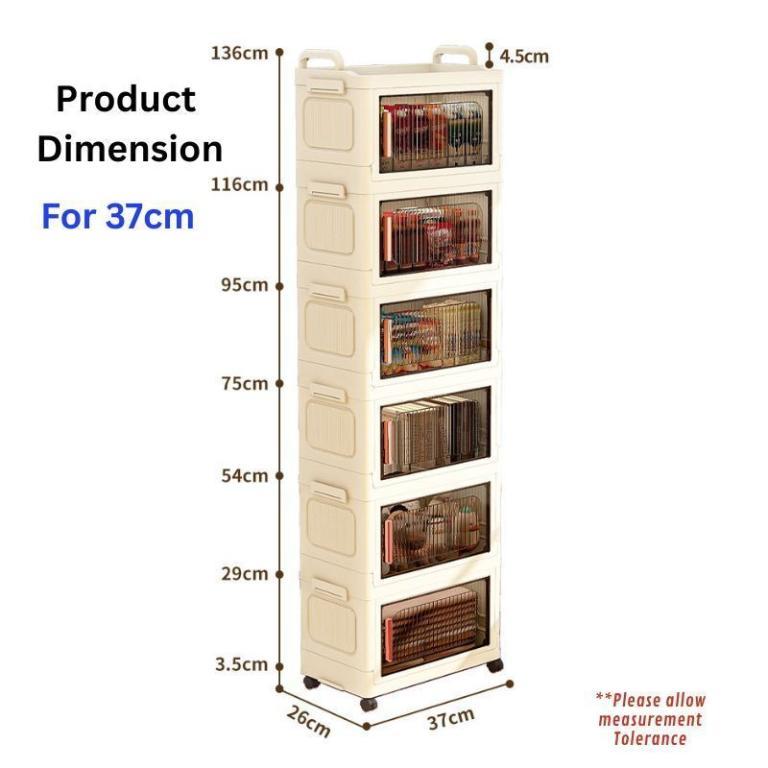 Plastic Foldable and Stackable Storage Cabinet Rack … in Mandai - Image 1