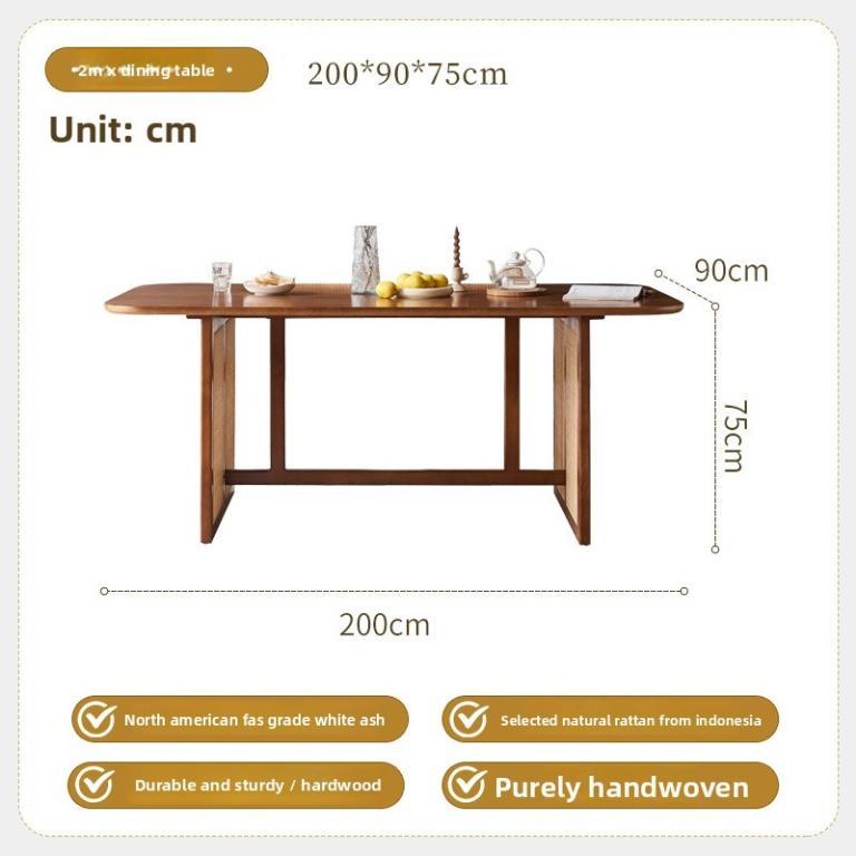 Nordic Solid Wood Dining Table Simple Designer Japanese … in Woodlands - Image 1
