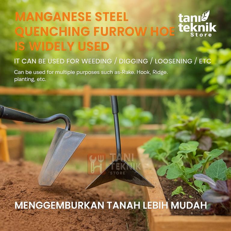 Triangle Steel Hoe Without Handle - Rust & Strong for Rice … in Toa Payoh - Image 1
