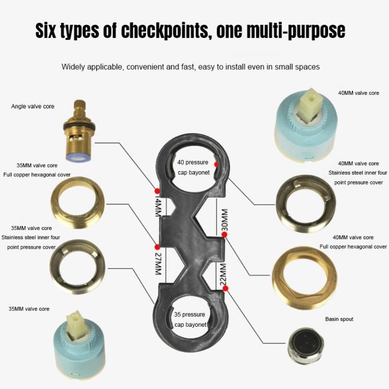 Multifunctional Faucet Valve Core Key Care Tool Cover in Mandai - Image 1