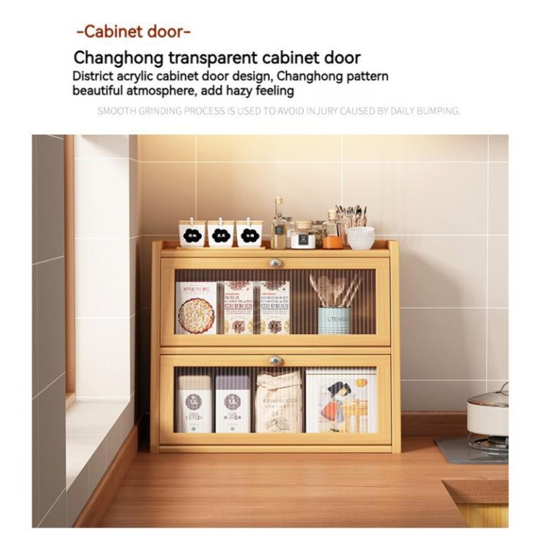 Solid Wood Kitchen Storage Cabinet Bread Box Food Box For … in Mandai - Image 1
