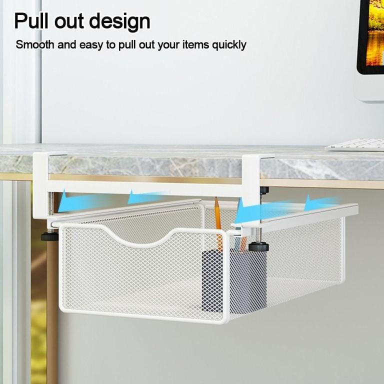 ARMARIO Under-table Storage Rack, Carbon Steel Smooth … in Pasir Ris - Image 1