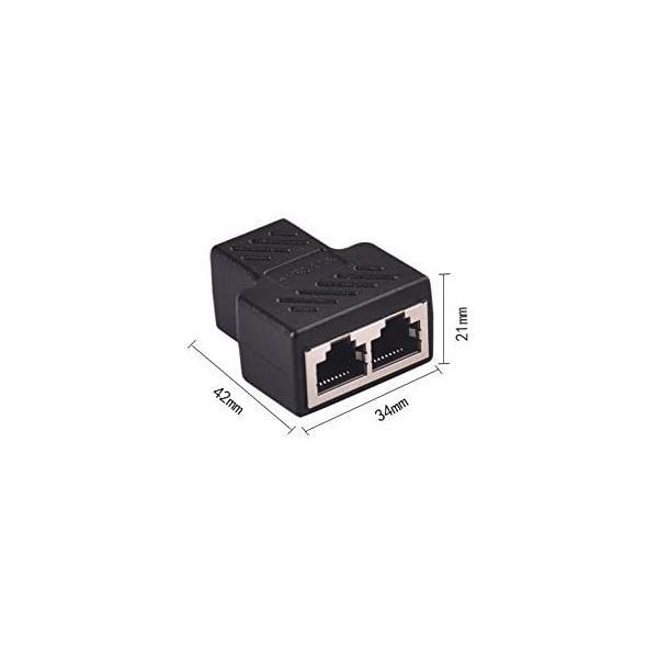 1 To 2 Ways LAN Ethernet Network Cable RJ45 Female Splitter … in Toa Payoh - Image 1