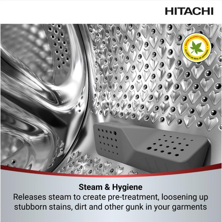 Hitachi Front Load Steam & Hygiene Front Load Washer 10kg … in Bishan - Image 1
