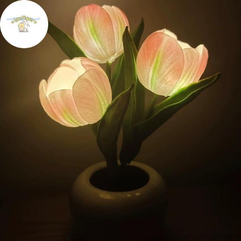 LL LED Artificial Flower Table Lamp Creative Ambient … in North-Eastern Islands - Image 1