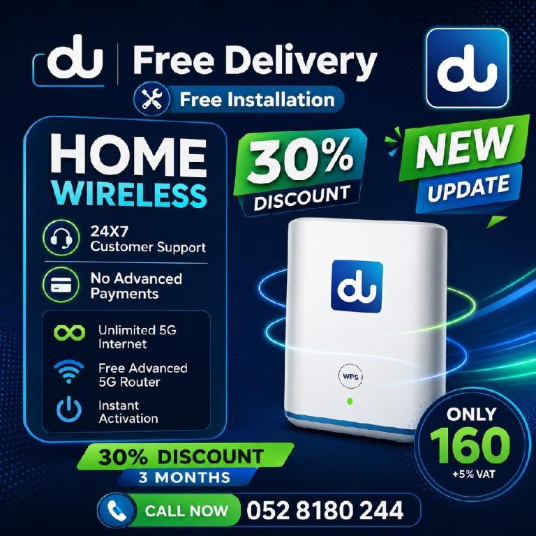 DU HOME WIFI INTERNET SERVICE ALL OVER UAE in Dubai - Image 1