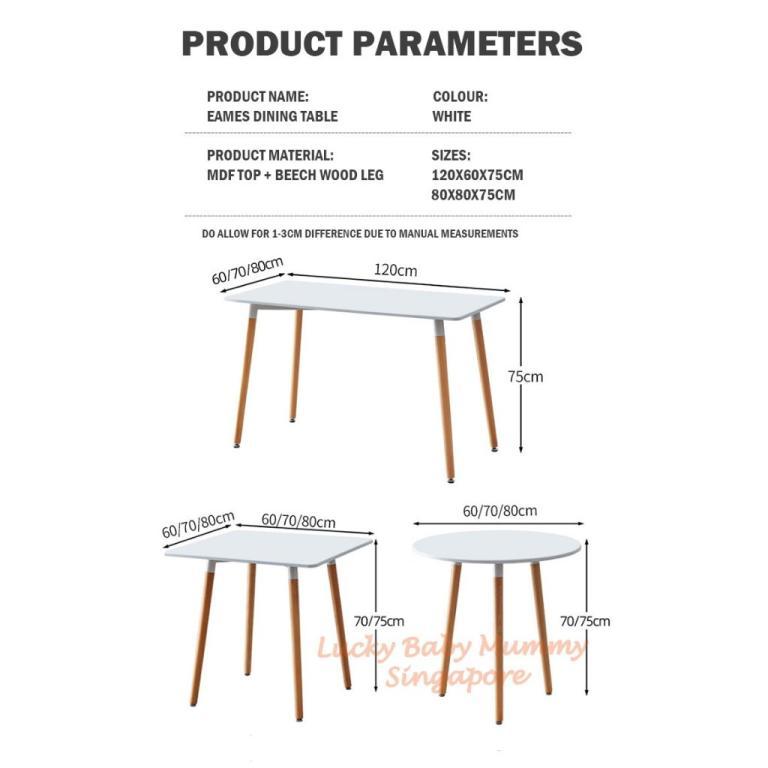 【CLEARANCE】Eames Dining Table Rectangular Square Study … in North-Eastern Islands - Image 1