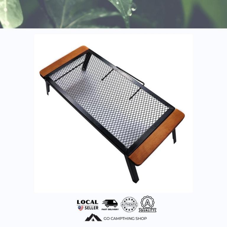 Camping Foldable Bonfire Outdoor Table Steel Field Rack … in Geylang - Image 1