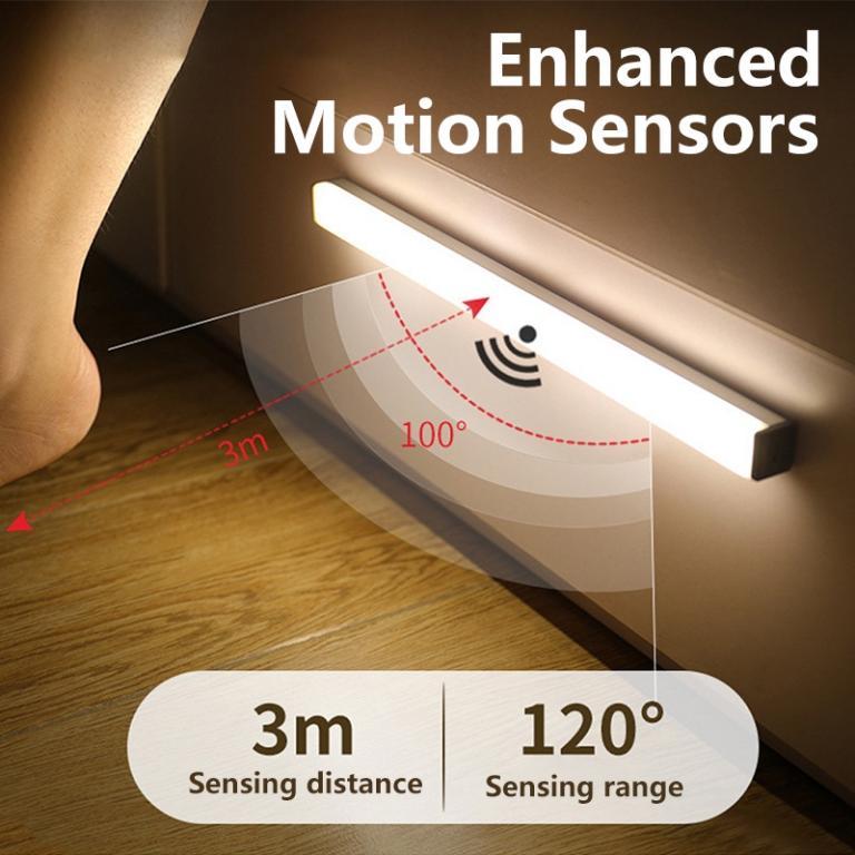 Magnetic Rechargeable LED Strip 20cm 2PCS – Motion Sensor … in Geylang - Image 1
