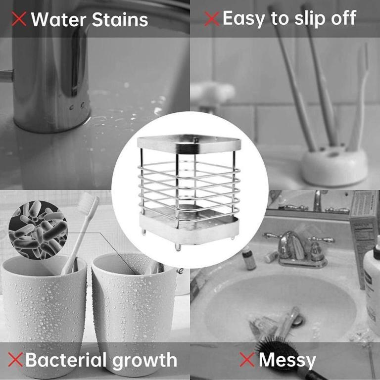 WISDOM Storage Shelf, Stainless Steel Black Toothpaste … in Sembawang - Image 1