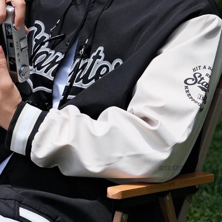 [BT3] Jacket American Baseball Stitching Contrast Color … in North-Eastern Islands - Image 1