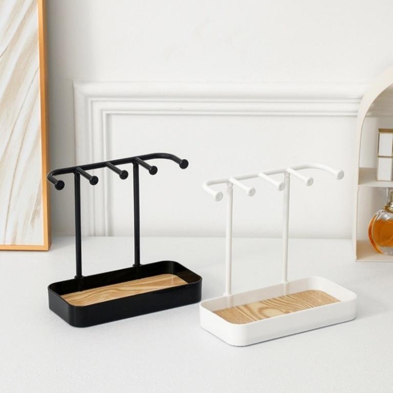 Jewelry Display Shelf Wooden With Hook Rack Desktop … in Sembawang - Image 1