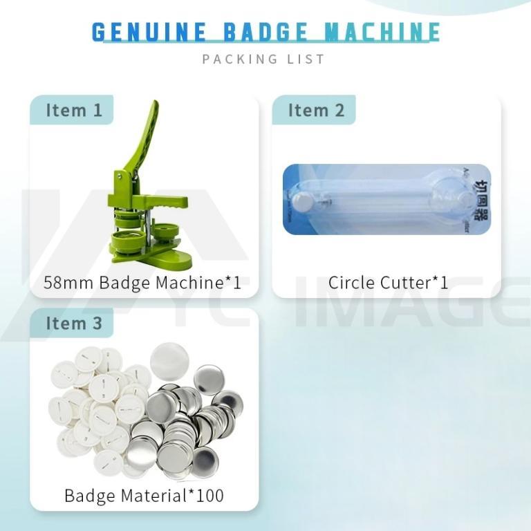 QUAFF Pin Maker Machine 58mm Set Diy Button Pin Machine … in Mandai - Image 1