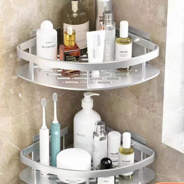 BERNARDO Bathroom Storage Rack, Triangular Free Punching … in Sembawang - Image 1