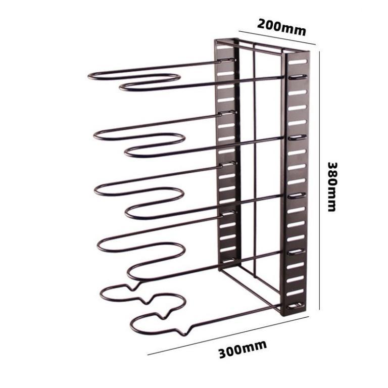 Pots Pans Rack Organizer 5 Tiers Adjustable/Rak/Shelf in Woodlands - Image 1