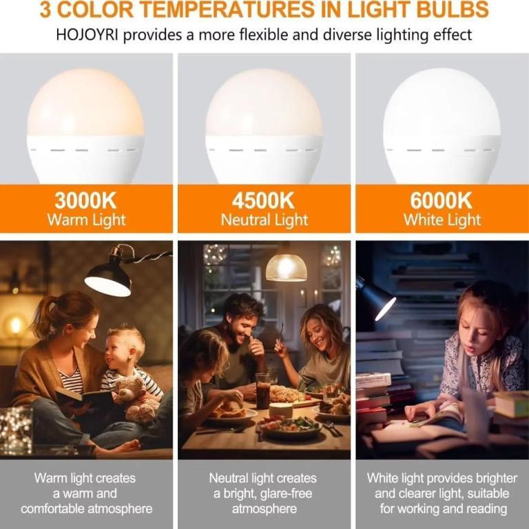 JANE Rechargeable Light Bulb, Smart with Timing USB Led … in Geylang - Image 1