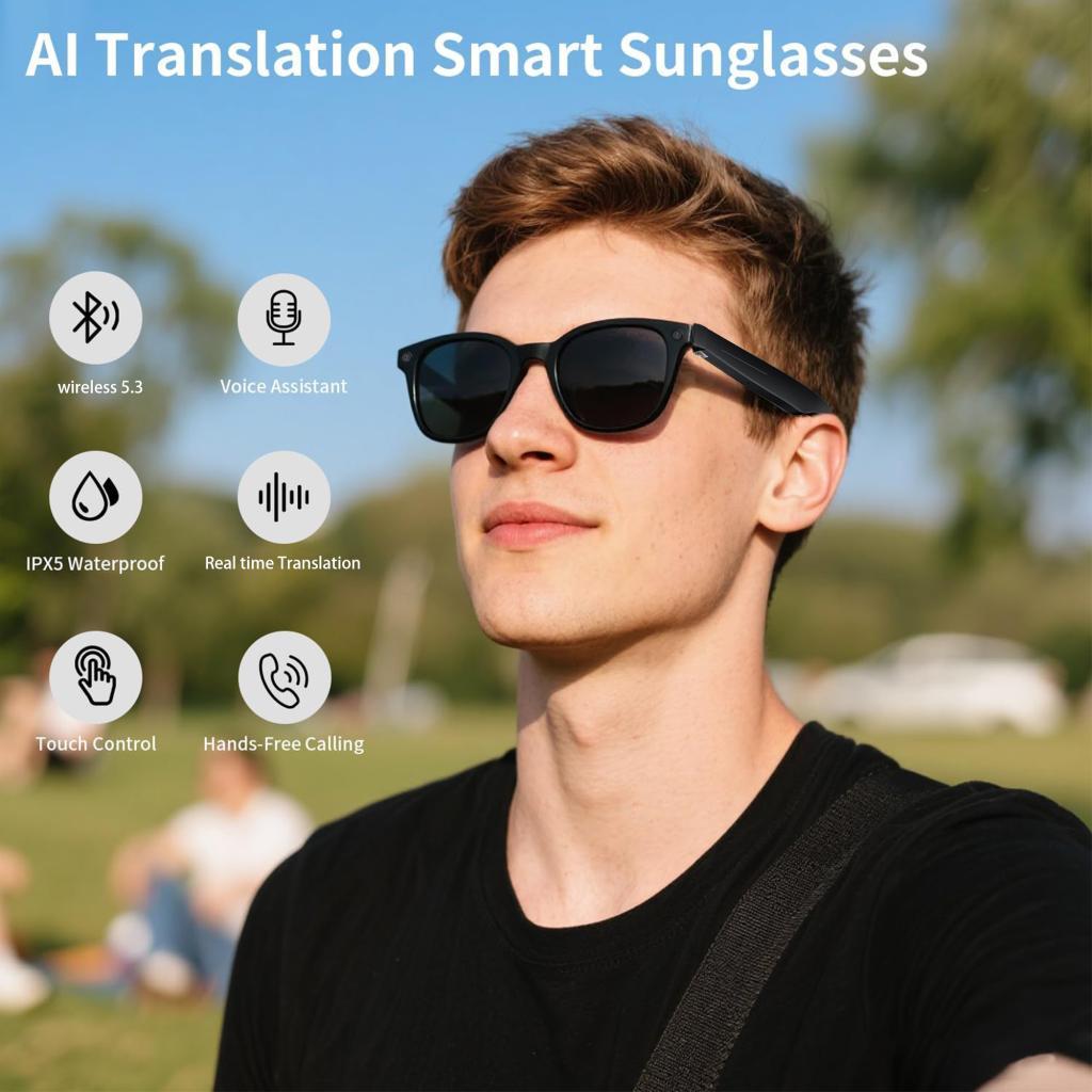 Open-Ear Smart Audio Glasses with Built-in HD Camera, … in Singapore - Image 1