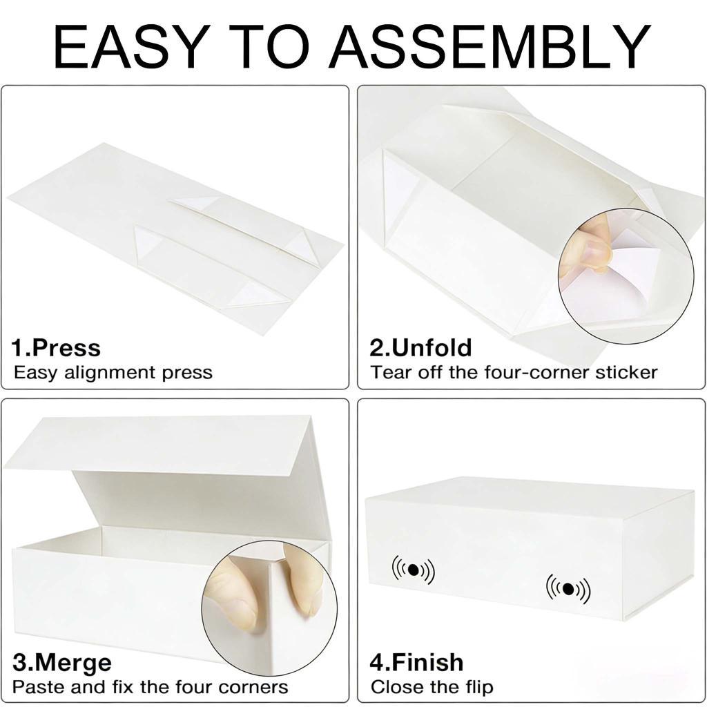 5-Pack Magnetic Foldable Gift Box Set – Durable Hard Boxes … in Woodlands - Image 1